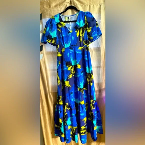 Christopher John Rogers x Target Puff Sleeve Maxi Dress Size 4 - Picture 3 of 8